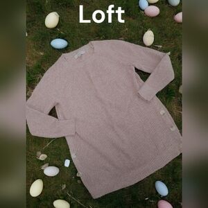 *0093 Loft heather pink sweater women Small